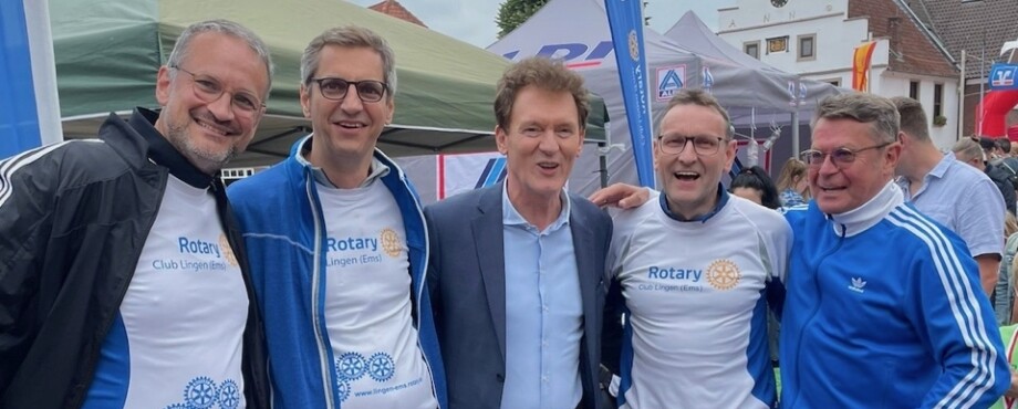 Für den Kampf gegen Polio am Start